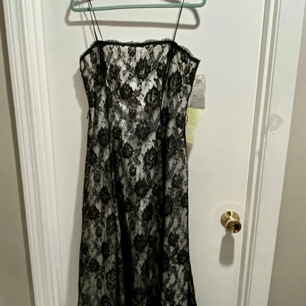 (2) Papell Boutique Regency Witch Whimsigoth Fairy Lace Maxi Prom Gown Dress 12